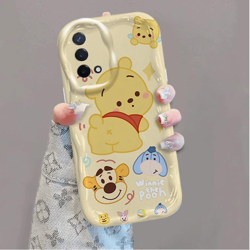 Ốp Silicon Hoạt Hình Cho OPPO A74 A95 F19 F19S Reno 6 Lite 4G Bảo Vệ 3D Vỏ Điện Thoại Mềm Winnie the Pooh Lotso Bear Ốp Lưng Chống Sốc