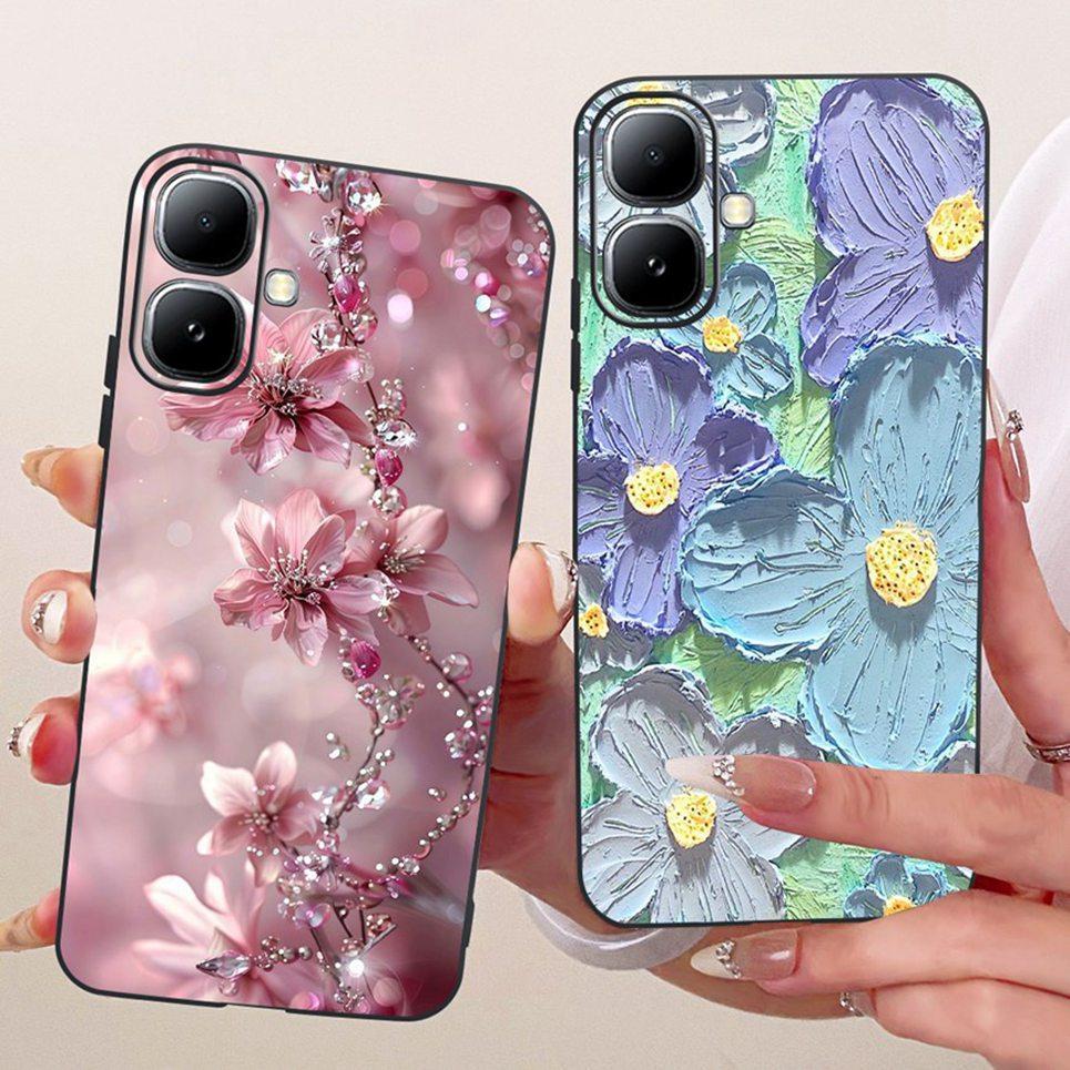 Hoa Bướm Sang Trọng Nữ Tính Thời Trang Cho Infinix Smart 20 4G Ốp lưng X6840 Mềm Mỏng Mờ Silicon TPU Ốp Lưng
