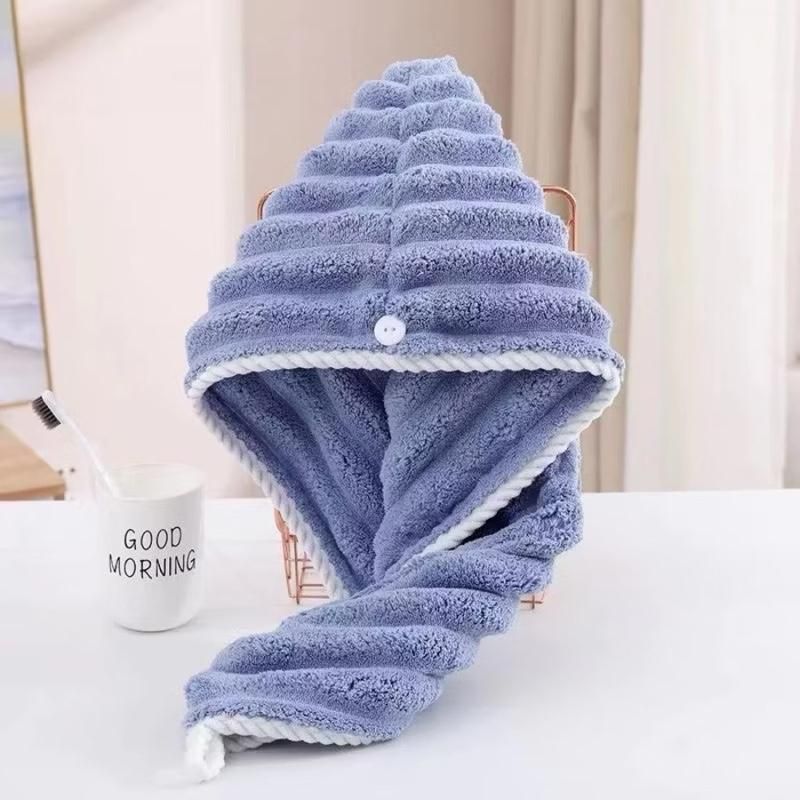 [Combo 2]  Mũ Quấn Tóc Siêu Thấm Hút Nhanh Khô, Khăn Lau Tóc Lọn Bông To Siêu Thấm. C87 SHOP