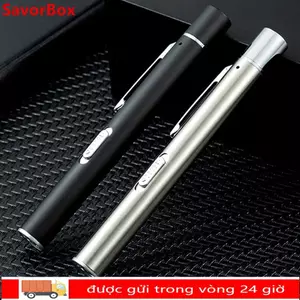Bút đèn LED tiện lợi từ Savorbox, sạc lại được với kẹp thép không gỉ