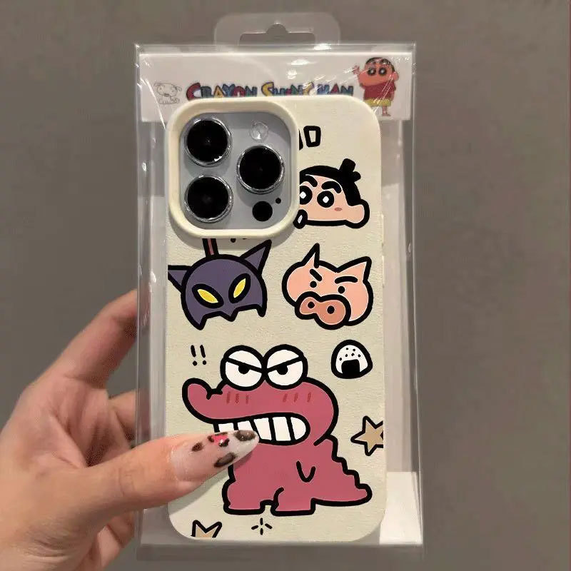 Ốp Shin-chan Vui Nhộn Cho iPhone 11-16 Pro Max/XR Chống Sốc