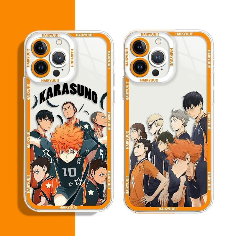 Phim Hoạt Hình Bóng Chuyền Haikyuu Ốp Lưng Điện Thoại IPhone 14 15 16 17 Pro Max 14 15 16 Plus 16e 17AIR Vỏ Chống Sốc Anime Thời Trang Chất Lượng Cao Trong Suốt TPU Cover