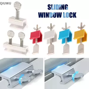 QIUWU Có Thể Điều Chỉnh Cửa Sổ Lo Cap An Toàn Lo Window Lo Stopper Trượt Sash Stopper Không Khoan Bảo Mật Hạn Chế Cửa Sổ Chốt.
