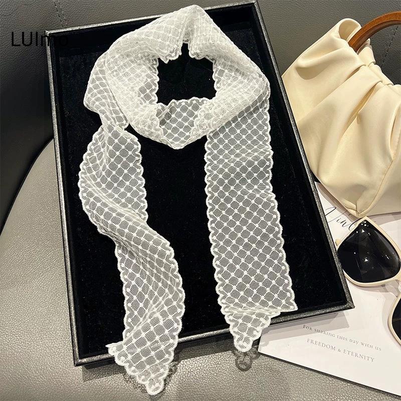 Đồng hồ thời trang LUImo cho nữ, màu trơn, túi lụa và chocker hoa ren