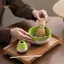 TRTR 5 Bộ Trà Matcha Nhật Bản Bát Matcha Đánh Tre Muỗng Raditional Trà Bộ Quà Tặng VN
