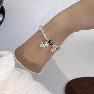 Retro Ngay Lập Tức Phong Phú Hạt Xanh Vòng Tay Nữ Đơn Giản Mới Thiết Kế Niche Trung Quốc Tinh Tế Phù Hợp Với Vòng Tay Đính Hạt