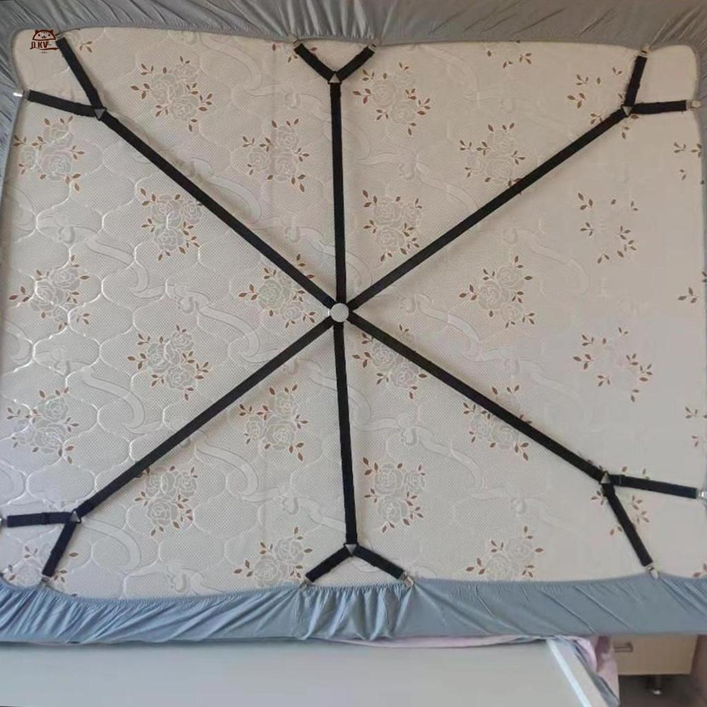Dây buộc ga trải giường Crisscross Giữ ga trải giường chắc chắn và bó sát Kẹp ga trải giường Thích hợp cho các góc và nệm