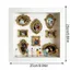 MONOSTYLE DIY Mini Museum Silhouette Box, Bộ trưng bày bộ nhớ dây đèn LED mini, Khung vàng sáng tạo Bảo quản bộ nhớ Khung ảnh cho quà tặng kỷ niệm