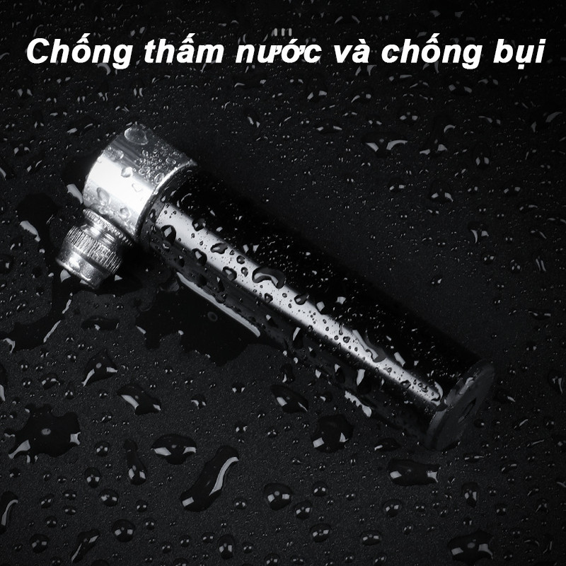 Bơm Xe Đạp Mini Bỏ Túi - Hợp Kim Nhôm Chống Gỉ, Đa Năng Van Mỹ/Pháp, Lý Tưởng Cho Xe Đạp Đường Trường & Leo Núi