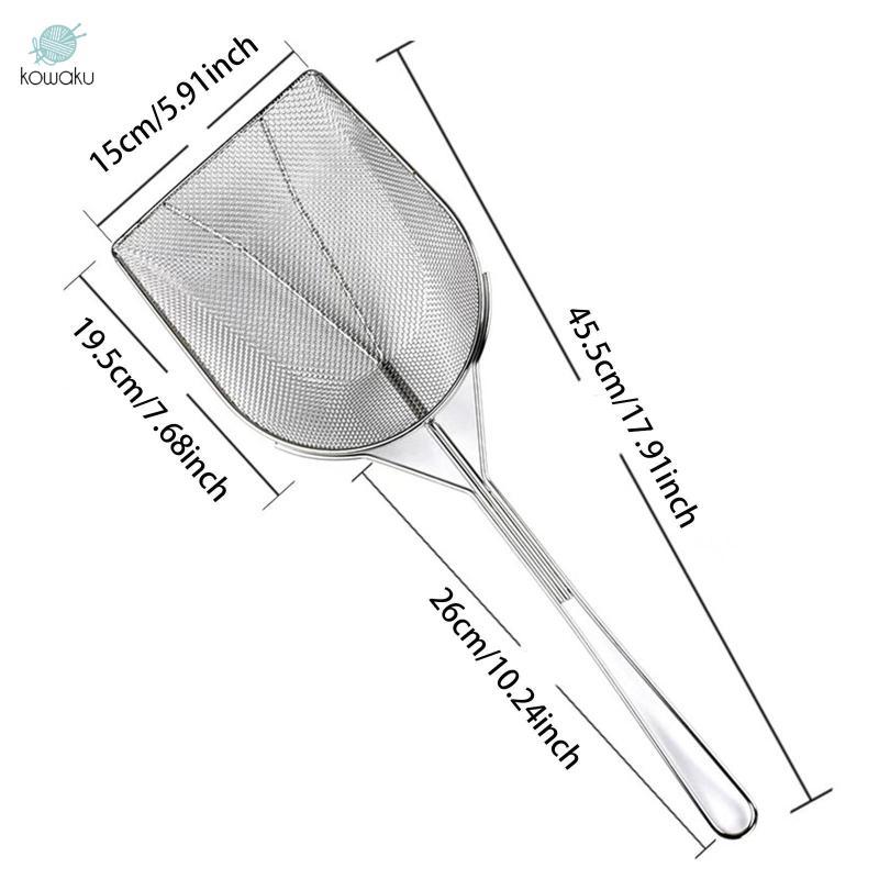 Lưới Vuông Skimmer Dầu Mỡ Skimmer Thép Không Gỉ Dụng Cụ Nấu Ăn Cho Dầu Dư Lượng Thịt Spaghetti Chiên Gà Mì