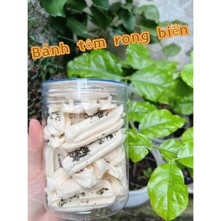 Bánh ăn dặm tôm rong biển hữu cơ tách muối ( cho bé từ 7-8m) hộp 300ml ( không phải 300gr vì bánh nhẹ xốp)