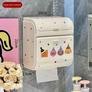 Hộp đựng giấy vệ sinh treo tường chống thấm nước - Hộp đựng khăn giấy phòng tắm Thiết kế không đục lỗ
