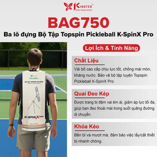 Balo Đựng Bộ Dụng Cụ Tập Topspin Pickleball Kingtek thế giới đồ tập