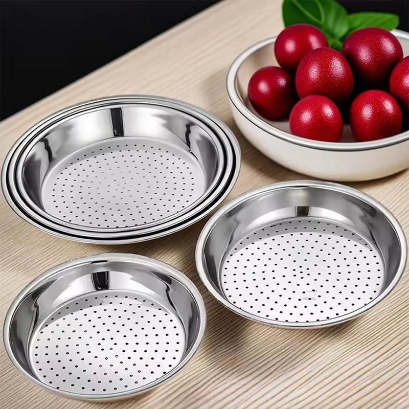 GOAY 28 / 30 / 32 / 34CM Máy hấp tròn bằng thép không gỉ Bánh bao Khay hấp cá Máy hấp dày Dụng cụ nấu ăn nhà bếp VN
