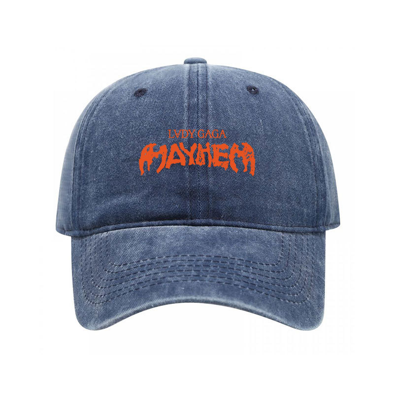 Mũ bóng chày nam vintage Lady Gaga Mayhem Album logo, chất liệu cotton, điều chỉnh size phù hợp cho mọi thời tiết