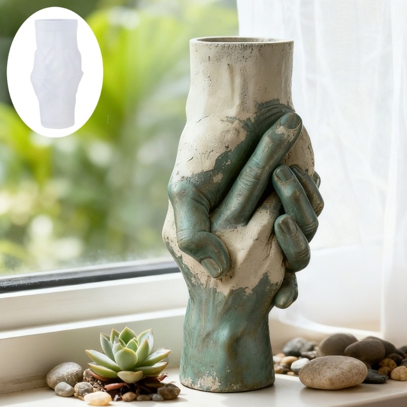 Tay lắc khuôn hình silicone dùng cho đúc nhựa, phù hợp làm bình hút nước handmade sáng tạo