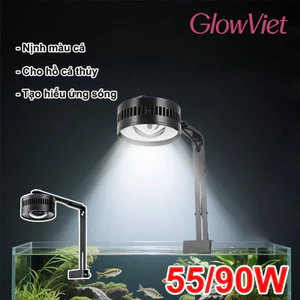 èn bể cá hình tròn, 55W/90W, Nịnh màu cá, Tạo hiếu ứng sóng nước, Cho hồ cá thủy sinh, Đèn led bể cá