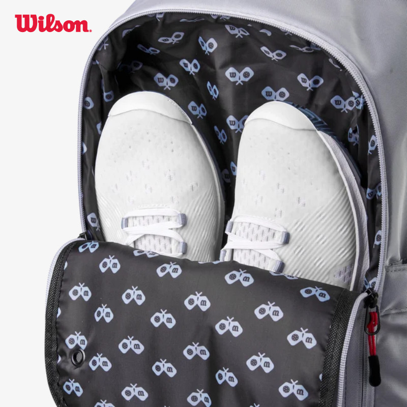 Wilson BackPack Balo Đựng Vợt Pickleball Gray/Red WR8905701001