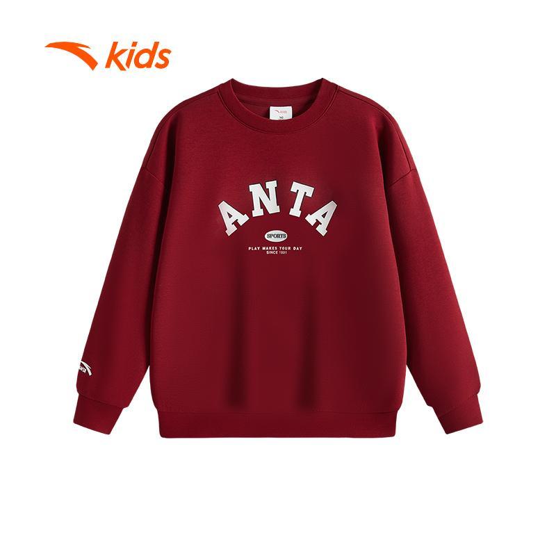 ANTA Kids Áo Nỉ Sweater Dáng Chui Đầu, Tay Dài, Mềm Ấm, Thoải Mái Vận Động Bé Gái A62537702