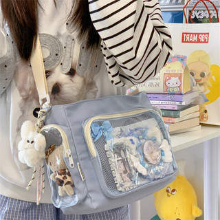 Mặt dây chuyền chó con dễ thương nylon trong suốt chống thấm nước PVC túi đeo vai itabag nữ