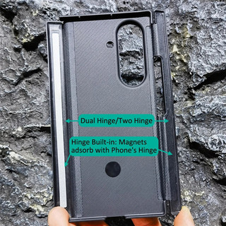 Ốp lưng da hai chân đế bản lề Funda cho Samsung Galaxy Z TriFold với vỏ bút Magic S