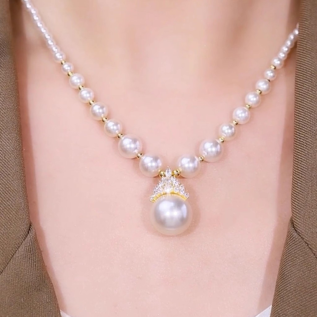 Vòng cổ ngọc trai hoàng hậu Zircon thanh lịch của Pháp