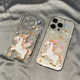 Tranh Sơn Dầu Pony Thích Hợp Cho Apple 17PRO Ốp Điện Thoại iPhone16PLUS Dễ Thương 15 Chiếc 14 Vỏ Mềm 13 / X2026.1.18