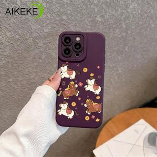 Đơn Giản Năm Mới Dễ Thương Pony Ốp lưng Realme GT7 GT6 GT Neo 7 6 SE GT5 GT2 GT Explorer Master Q5i Q5X Q2i C1 5G Ốp Lưng Hoạt Hình Cặp Đôi Màu Trơn Bảo Vệ Ống Kính Vỏ Mềm