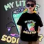Áo Thun Bông thoải mái, màu sắc, SAJA K-Pop, ngắn tay, Bé Trai
