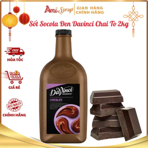 Sốt Socola Đen Davinci Chai To 2L Hương Vị Socola Đen Nguyên Chất Đậm Đà Thơm Ngon