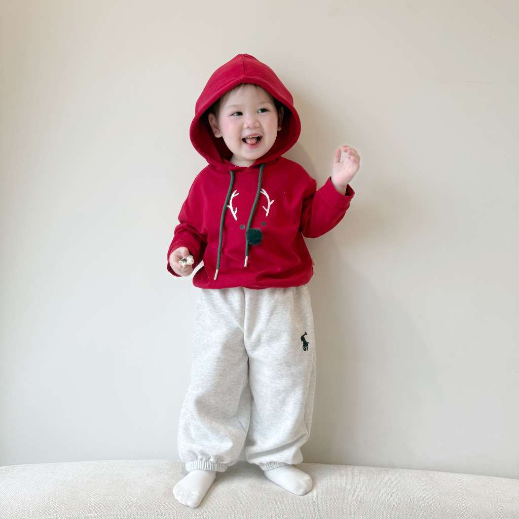 [HỎA TỐC] Áo hoodie tuần lộc giáng sinh Unbee cho bé trai bé gái - Áo noel cho bé