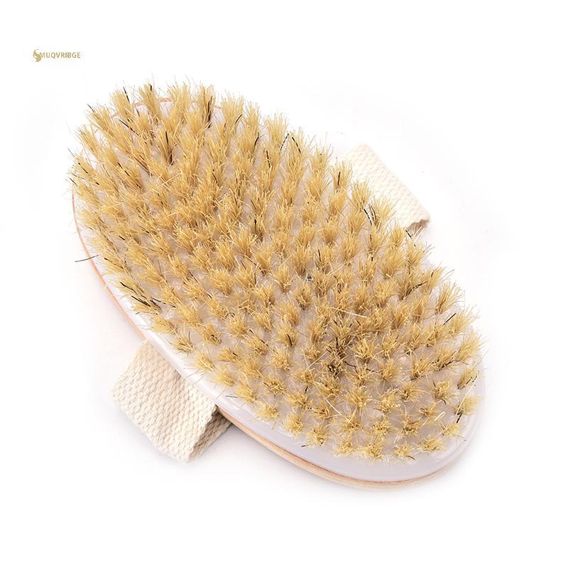 MUQV Mới 1 Da Khô Toàn Thân Bàn Chải Lông Tự Nhiên Mềm spa Bàn Chải Tắm Massage Nhà n