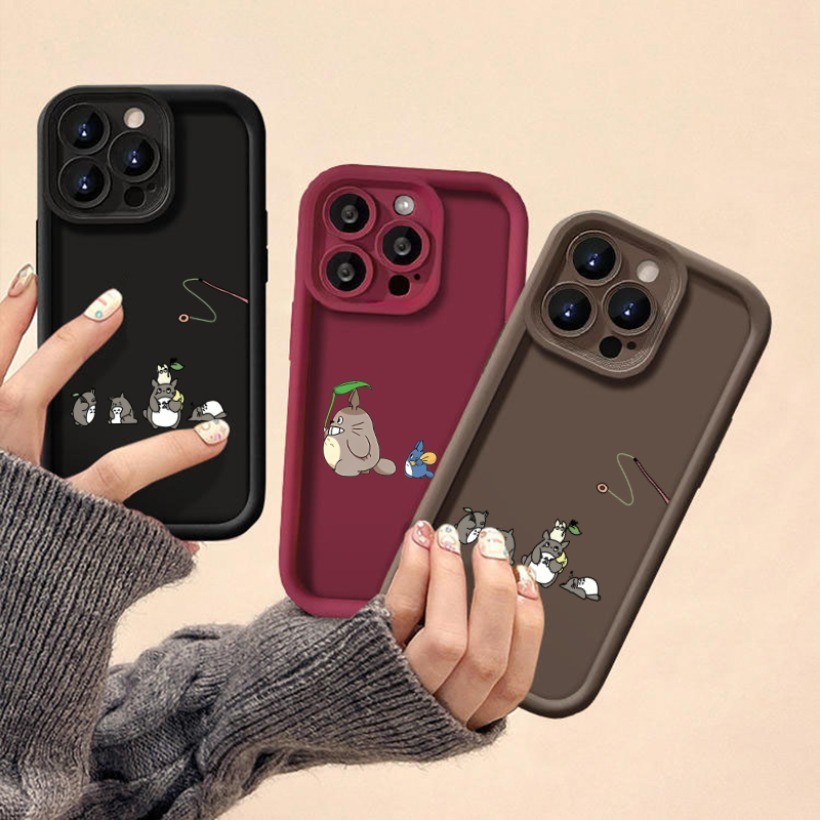 Tương thích với Redmi Note 14S 14 Pro + Redmi K70 K60 K50 K40 K70E K40S Ốp điện thoại silicon hoạt hình dễ thương T-Totoros
