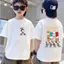 Áo Tròn Cổ, Dễ Thoải, Mùa Hè, Thanh Toán Nhận Hàng, Dễ Phối, In Chó Con, 100% Cotton, Trai Bé