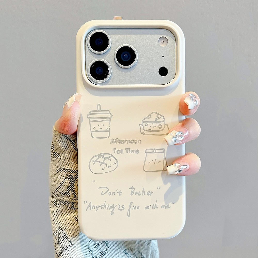 Trà Chiều Silicon Lỏng Ốp Lưng Điện Thoại iPhone 17 Pro Max 17 Air 16 Plus 15 14 13 12 11 Vỏ Bảo Vệ Chống Sốc