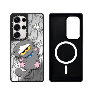 Từ Chữ Xám Gương Mèo Cứng Phone Case Dành Cho Samsung Galaxy S25 24 23 UItra S25 24 23 Plus Vỏ Bảo Vệ Chống Sốc