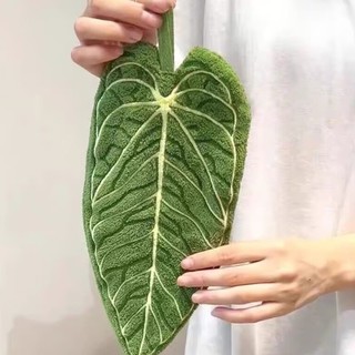 Kellnny Hình Lá Nhiệt Đới Mềm Lông Cừu Khăn Tay Siêu Thấm Hút Nhanh Khô Treo Khăn Cho Nhà Bếp Phòng Tắm Essentia