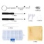 FUHUIOT 500 Chiếc Bộ Dụng Cụ Sửa Chữa Kính, Vỏ Chống Trơn Trượt Hỗ Trợ Mũi Kính Mắt Khung Bảo Trì, Nhíp Sáng Tạo Kim Loại Di Động Kính Mát Tua Vít Các Loại Quang