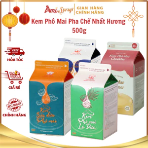 Kem Phô Mai Pha Chế Nhất Hương Hộp 500g Bốn Hương Vị Đỉnh Cao Thơm Ngon Béo Ngậy, Chuẩn Vị Quán