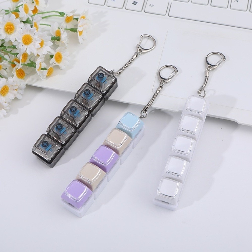Móc khóa trò chơi bàn phím BAMBOOB, Chống căng thẳng ngón tay Giảm căng thẳng 9 bàn phím Đồ chơi chìa khóa, Fidget Giải nén nút DIY Keycap Túi sáng tạo Mặt dây chuyền Quà tặng cho người lớn