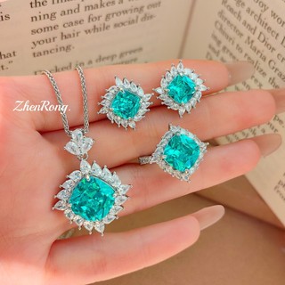 Trang sức phong cách mới từ châu Âu và Mỹ, hoa hồng đỏ kim cương màu, phù hợp nữ