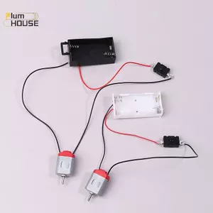 PlumHOUSE Bla White 130 Bộ Động Cơ Với 2xAA Pin Bảo Quản Và Công Tắc 16500 RPM Mini DIY Mô Hình Mạch Động Cơ Điện Tử Bộ VN