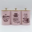Bộ hộp cà phê 3 chiếc CHEESELY, Hộp đựng đường xanh hồng trắng dung tích lớn, Kim loại chống ẩm có nắp chai bảo quản thực phẩm Sử dụng tại nhà