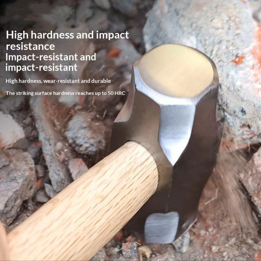 Búa gỗ đa năng SAIA, cán gỗ, đầu thép carbon cao, nhỏ gọn, tiện dụng cho hoạt động ngoài trời