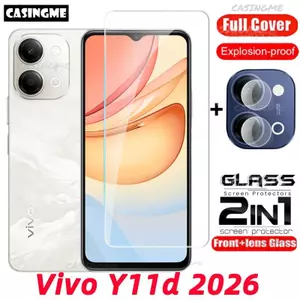 Vivo Y11d 2026 Full Cover Bảo Vệ Màn Hình Cho Vivo Y11d Y21d Y31d Y05 VivoY11d Y11 D 4G 5G 2026 Kính Cường Lực Flim Mặt Trước Mặt Sau Ống Kính Kính Kính Mặt Sau Ống Kính Máy Ảnh