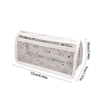 Túi đựng bút hình tam giác HIGHVIEWLS, Bút chì chống nước cho mèo Kawaii, Túi đựng văn phòng phẩm trong suốt hoạt hình dành cho sinh viên