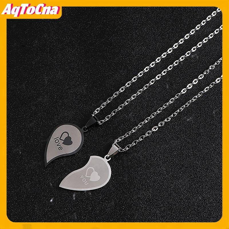 Cặp Đôi Trang Sức Thép Không Gỉ Hình Trái Tim, Khắc Mặt Dây Tình Yêu - Perfect Cho Ngày Lễ Tình Nhân