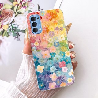 Dành Cho OPPO Reno4 CPH2113 / Reno4 Pro CPH2109 Vỏ Tranh Họa Tiết Hoa Thanh Lịch Mới Reno 4 4Pro 4G Vỏ Điện Thoại TPU Silicon Mềm