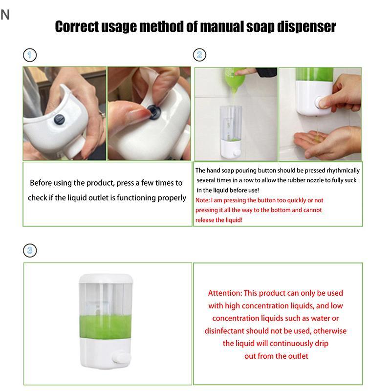 NS Hai Đầu Không Đục Lỗ Treo Tường Tắm Dầu Gội Lotion Hộp Đựng Rửa Tay Xà Phòng Chất Lỏng Cho Phòng Tắm Nhà Bếp NS