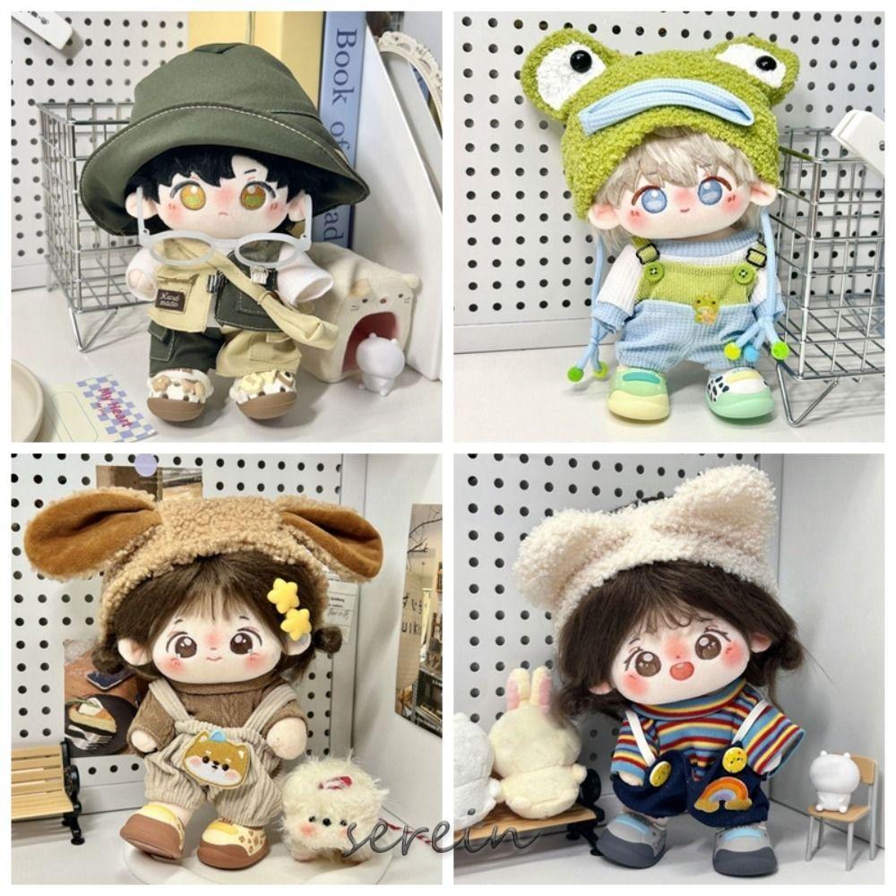 Bộ quần áo búp bê SEREIN 20cm, Quần áo Cosplay sang trọng đầy màu sắc, Phim hoạt hình đáng yêu DIY Bộ đồ thu nhỏ dễ thương mát mẻ Bộ đồ búp bê bông
